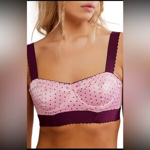 Free People Intimately FP Viva La Underwire Longline Bra, Pink, XS, NWT